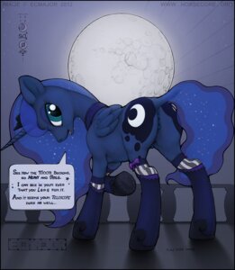 Rating: Explicit Score: 0 Tags: 2012 anatomically_correct anatomically_correct_genitalia anatomically_correct_vulva animal_genitalia animal_vulva anus balcony bedroom_eyes black_border blue_body blue_feathers blue_hair border butt castle clothed clothing crown cutie_mark e621 ecmajor english_text equid equine equine_genitalia equine_vulva eyelashes feathered_wings feathers female feral friendship_is_magic genitals hair half-closed_eyes hasbro headgear horn legwear long_hair looking_at_viewer looking_back mammal moon multicolored_hair my_little_pony mythological_creature mythological_equine mythology narrowed_eyes partially_clothed presenting presenting_hindquarters presenting_vulva princess_luna_(mlp) raised_tail ribbons royalty seductive signature solo stockings tail teal_eyes teats text vulva winged_unicorn wings User: bunchy7s