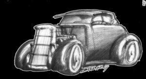 Rating: Safe Score: 0 Tags: black-betty black_background car e621 graphite_(artwork) greyscale monochrome mot motor_vehicle not_furry simple_background sketch traditional_media_(artwork) vehicle vintage_car zero_pictured User: bunchy7s