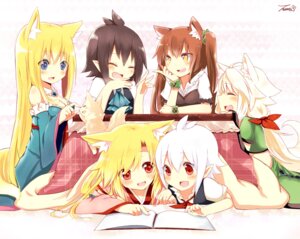 Rating: Safe Score: 0 Tags: :d ^_^ akane_futaba alf animal_humanoid aoi_futaba bare_shoulders bedding black_hair blanket blonde_hair blue_eyes blush book breasts brown_hair cat_humanoid cleavage clothed clothing domestic_cat e621 eyes_closed felid felid_humanoid feline feline_humanoid felis female furniture group hair happy hi_res humanoid kotatsu long_hair mammal mammal_humanoid simple_background smile table unavailable_at_source unknown_artist User: bunchy7s