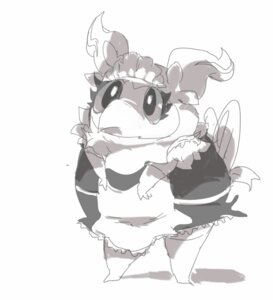 Rating: Safe Score: 0 Tags: aromatisse avian clothing e621 female generation_6_pokemon looking_up maid_uniform monochrome nintendo pokemon pokemon_(species) shamelesss solo uniform User: bunchy7s