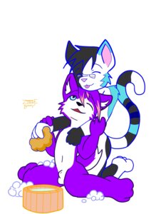 Rating: Explicit Score: 0 Tags: 2009 animal_genitalia anthro balls bathing blue_eyes canid canine canis domestic_cat duo e621 eyewear felid feline felis fully_sheathed fur genitals glasses hi_res kuni male male/male mammal multicolored_body multicolored_fur multicolored_tail nude nude_male open_mouth penis purple_body romantic romantic_couple sheath simple_background skylar_wing tail white_background wolf young young_anthro zander_oro User: bunchy7s