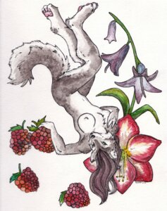 Rating: Questionable Score: 0 Tags: anthro breasts brown_hair canid canine canis e621 feet female flower food foxene fruit full-length_portrait green_eyes hair hindpaw long_hair looking_at_viewer mammal nipples nude painting_(artwork) paws pinup plant portrait pose raspberry solo tail traditional_media_(artwork) traditional_painting_(artwork) traditional_watercolor_(artwork) upside_down watercolor_(artwork) wolf User: bunchy7s