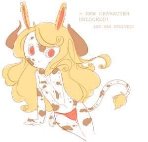 Rating: Questionable Score: 0 Tags: anthro blonde_hair bovid bovine cattle clothed clothing curly_hair e621 female hair hi_res horn hybrid lagomorph leporid long_hair looking_at_viewer mammal monster monster_girl_(genre) panties rabbit red_eyes sailorpalin simple_background smile solo star tail tail_tuft text topless tuft underwear User: bunchy7s