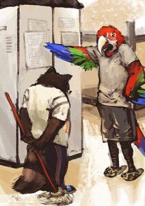 Rating: Safe Score: 0 Tags: 2012 4_fingers anthro ara_(genus) avian beak bird blue_body blue_feathers bottomwear brown_body brown_fur cleaner cleaning_tool clothed clothing duo e621 feathers fingers flip_flops footwear fully_clothed fur green_body green_feathers holding_object inside looking_at_another macaw male mammal mop neotropical_parrot pants parrot procyonid raccoon racoonwolf red_body red_feathers sandals scarlet_macaw scolding shirt shoes shorts speedpaint standing stripes t-shirt tail topwear true_parrot User: bunchy7s Rating: Safe Score: 0 Tags: 2012 4_fingers anthro ara_(genus) avian beak bird blue_body blue_feathers bottomwear brown_body brown_fur cleaner cleaning_tool clothed clothing duo e621 feathers fingers flip_flops footwear fully_clothed fur green_body green_feathers holding_object inside looking_at_another macaw male mammal mop neotropical_parrot pants parrot procyonid raccoon racoonwolf red_body red_feathers sandals scarlet_macaw scolding shirt shoes shorts speedpaint standing stripes t-shirt tail topwear true_parrot User: bunchy7s