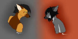 Rating: Safe Score: 0 Tags: 2011 2:1 anthro black_hair bust_portrait canid canine canis digital_media_(artwork) domestic_dog duo e621 female german_shepherd green_eyes hair half-length_portrait herding_dog hyena lucky-dragon male mammal pastoral_dog portrait User: bunchy7s