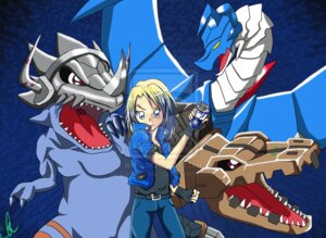 Rating: Safe Score: 0 Tags: aonuma_kiriha armor bandai_namco belt blonde_hair blue_background blue_eyes blue_theme brown_eyes clothed clothing cool_colors deckerdramon digimon digimon_(species) dinosaur distracting_watermark e621 greymon greymon_(2010_anime) group hair headgear helmet horn human machine mailbirdramon male mammal open_mouth prehistoric_species ranimationage reptile robot saurischian scalie simple_background teeth theropod topwear vest watermark yellow_eyes User: bunchy7s