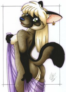 Rating: Questionable Score: 0 Tags: 2007 absurd_res anthro breasts butt canid canine covering covering_self e621 ear_piercing female fox green_eyes hi_res holding_object looking_at_viewer mammal michele_light nude piercing side_boob signature solo tail traditional_media_(artwork) User: bunchy7s
