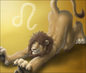 Rating: Questionable Score: 0 Tags: 2008 anthro ass_up astrological_symbol black_pawpads brown_mane butt claws e621 felid fur gradient_background leo_(symbol) leo_(zodiac) lion looking_at_viewer male mammal mane orange_eyes pantherine pawpads paws personification simple_background solo stretching symbol tail teasing warm_colors western_zodiac western_zodiac_symbol yellow_theme zenthetiger User: bunchy7s