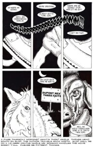 Rating: Questionable Score: 0 Tags: black_and_white comic dialogue domestic_pig driving e621 english_text kidnapping male mammal monochrome mulefoot night slop suid suine sus_(pig) text wild_boar User: bunchy7s
