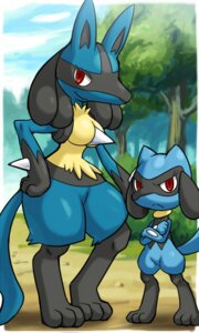 Rating: Questionable Score: 0 Tags: 3:5 anthro anthrofied black_body black_fur blue_body blue_fur breasts canid canine crossed_arms duo e621 female fur generation_4_pokemon level_difference looking_at_viewer low_res lucario mammal nintendo pokemoa pokemon pokemon_(species) pokemorph red_eyes riolu size_difference tail yellow_body yellow_fur User: bunchy7s