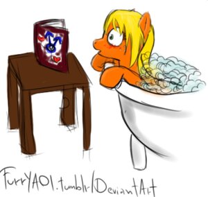 Rating: Questionable Score: 0 Tags: applejack_(mlp) bath bathtub blush book bubble bubble_bath claw_foot_bathtub e621 earth_pony equid equine friendship_is_magic furniture furryaoi hasbro horse male mammal my_little_pony partially_submerged pony reading solo surprised table water wet User: bunchy7s Rating: Questionable Score: 0 Tags: applejack_(mlp) bath bathtub blush book bubble bubble_bath claw_foot_bathtub e621 earth_pony equid equine friendship_is_magic furniture furryaoi hasbro horse male mammal my_little_pony partially_submerged pony reading solo surprised table water wet User: bunchy7s