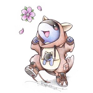 Rating: Safe Score: 0 Tags: 1:1 2013 ambiguous_gender baby_kangaskhan child clothing colored_pencil_(artwork) cosplay costume e621 feral flower footwear generation_1_pokemon hoodie itsbirdyart jacket kangaskhan mammal marsupial nintendo plant pokemon pokemon_(species) pokemon_costume shoes simple_background solo standing topwear toy traditional_media_(artwork) white_background young young_feral User: bunchy7s