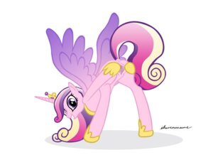 Rating: Explicit Score: 0 Tags: 2013 4:3 absurd_res crown e621 english_text equid equine feathered_wings feathers female feral friendship_is_magic fur genitals hair hasbro headgear hi_res horn ihavnoname looking_at_viewer looking_back mammal multicolored_hair my_little_pony mythological_creature mythological_equine mythology pink_body pink_feathers pink_fur princess_cadance_(mlp) purple_eyes simple_background smile solo spread_vulva spreading text vulva white_background winged_unicorn wings User: bunchy7s