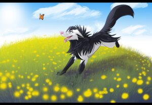Rating: Safe Score: 0 Tags: 2011 black_bars black_body black_fur blackie blue_sky candyfoxy canid canine digital_media_(artwork) e621 feral flower fur generation_3_pokemon grass letterbox male mammal mightyena nintendo outside plant pokemon pokemon_(species) quadruped shaded sky smile solo tail User: bunchy7s