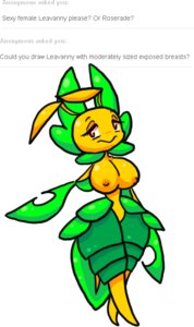 Rating: Questionable Score: 0 Tags: anthro arthropod big_breasts breasts digital_media_(artwork) e621 english_text female generation_5_pokemon insect jigglybutts leavanny nintendo nipples non-mammal_breasts non-mammal_nipples pokemon pokemon_(species) red_eyes solo text tumblr yellow_nipples User: bunchy7s