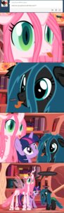 Rating: Safe Score: 0 Tags: 2014 alternate_color alternate_species arthropod blue_eyes book bookshelf changeling_(mlp) comic cutie_mark dialogue e621 earth_pony english_text equid equine fan_character feathered_wings feathers female fluffle_puff fluffy friendship_is_magic fur furniture green_eyes green_hair group hair hasbro hi_res horn horse insect_wings mammal mixermike622 multicolored_hair my_little_pony mythological_creature mythological_equine mythology pink_body pink_fur pink_hair pony purple_body purple_eyes purple_feathers purple_fur purple_hair queen_chrysalis_(mlp) role_reversal royalty smile text tongue tongue_out tumblr twilight_sparkle_(mlp) two_tone_hair winged_unicorn wings User: bunchy7s
