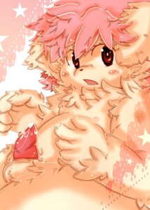 Rating: Explicit Score: 0 Tags: anthro balls blush bodily_fluids e621 erection genital_fluids genitals hair male penis pink_hair precum red_eyes solo tsurugi unknown_species User: bunchy7s