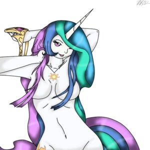Rating: Questionable Score: 0 Tags: 1:1 anthro anthrofied breasts convenient_censorship crown e621 equid equine female friendship_is_magic fur hair hair_covering_breasts hasbro headgear hiddendragon99 horn long_hair mammal multicolored_hair my_little_pony mythological_creature mythological_equine mythology one_eye_closed princess princess_celestia_(mlp) purple_eyes royalty solo tail unicorn white_body white_fur wink User: bunchy7s