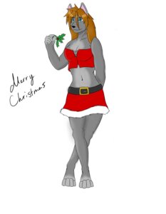 Rating: Questionable Score: 0 Tags: 2011 anthro blue_eyes bottomwear brown_hair canid canine canis christmas clothing e621 female grey_body hair holidays holly_(plant) mammal navel plant rainheron shirt simple_background skirt solo topwear white_background wolf User: bunchy7s