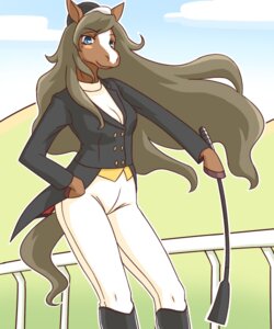 Rating: Safe Score: 0 Tags: 5:6 anthro armor blush breasts cleavage clothed clothing cloud costume e621 equid equine female hair headgear helmet hooves horse long_hair mammal railing riding_crop snakehunter solo suit tail whip User: bunchy7s