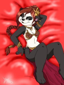 Rating: Questionable Score: 0 Tags: accessory anthro armband armlet bear bed_sheet bedding bottomwear bracelet braided_hair breasts brown_hair clothed clothing collar collar_ring costume e621 ear_piercing ear_ring female giant_panda hair hair_accessory harem harem_outfit j_morton jewelry loincloth long_hair looking_at_viewer mammal midriff navel piercing ring_piercing slave_leia_costume smile solo star_wars toony User: bunchy7s