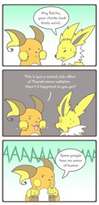 Rating: Safe Score: 0 Tags: ambiguous_gender comic duo_focus e621 eeveelution english_text generation_1_pokemon generation_5_pokemon group humor jolteon joltik mammal nintendo pokemon pokemon_(species) raichu rodent simple_background text the-chu User: bunchy7s