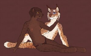 Rating: Questionable Score: 0 Tags: amber_eyes anthro areola arm_support black_nose blue_eyes breasts brown_body brown_fur brown_hair clothed clothing duo e621 eye_contact felid feline female fur hair looking_at_another lying lynx lynx_(snowskau) male mammal navel nipples orange_body orange_fur pantherine panties pink_nose simple_background skimpy smile snowskau spots teeth topless underwear yellow_eyes User: bunchy7s