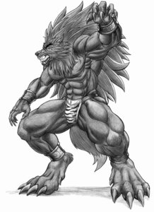 Rating: Explicit Score: 0 Tags: angry animal_print anklet anthro biped bottomwear bracelet bulge canid canine canis claws clothed clothing e621 fighting_pose front_view full-length_portrait fur graphite_(artwork) grey_body grey_fur grey_hair greyscale hair jewelry male mammal monochrome muscular muscular_anthro muscular_male mythological_canine mythological_creature mythology pattern_bottomwear pattern_clothing portrait pose raised_arm simple_background sling_brief snarling solo standing striped_bottomwear striped_clothing stripes tail three-quarter_view toe_claws topless traditional_media_(artwork) warrior werecanid werecanine werecreature werewolf white_background wolf wolflsi zebra_print User: bunchy7s