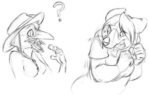 Rating: Safe Score: 0 Tags: anthro arthropod avian beak bird blush breasts clothing conditional_dnp disgust duo e621 ears_back female fys hat headgear headwear hyena insect lizanne lyrebird mammal monochrome nom nude oscine passerine pivoted_ears question_mark sefeiren shirt sketch spotted_hyena topwear User: bunchy7s