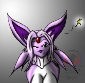 Rating: Safe Score: 0 Tags: 2009 anthro anthrofied breasts e621 eeveelution espeon eyelashes female fur generation_2_pokemon hair long_ears long_hair looking_at_viewer low_res nintendo one_eye_closed pink_body pink_eyes pink_fur pink_hair pokemon pokemon_(species) pokemorph smile snowfyre sol_(snowfyre) solo white_body white_fur User: bunchy7s