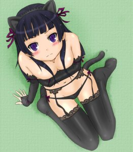 Rating: Explicit Score: 0 Tags: 1girls animal_ears black_hair black_legwear black_thighhighs blush breast_press breasts cat_ears cat_tail cleavage elbow_gloves female fingerless_gloves from_above garter_belt gloves gokou_ruri hair_ribbon hairband kuroku lingerie long_hair looking_up mole ore_no_imouto_ga_konna_ni_kawaii_wake_ga_nai panties purple_eyes ribbon rule34 sitting smile solo tail thighhighs underwear User: bunchy7s