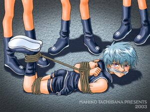 Rating: Explicit Score: 0 Tags: artist_request blue_hair bondage character_request color gag imminent_rape male megami_kouhosei red_eyes rope rule34 shorts tied yaoi User: bunchy7s