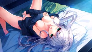 Rating: Explicit Score: 0 Tags: 1girls bare_shoulders bed blue_hair breasts cardigan female furukawa_yui green_eyes hand_in_own_panties hand_in_panties kuroya_shinobu long_hair lying masturbation nipple_tweak nipples no_pants on_back open_mouth panties rule34 self_fondle shirt_pull solo spread_legs striped striped_panties underwear ushinawareta_mirai_wo_motomete wet_panties User: bunchy7s
