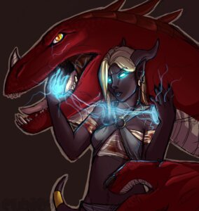 Rating: Safe Score: 0 Tags: 2009 ambiguous_gender bandage black_background blizzard_entertainment blood blood_on_bandage blue_eyes bodily_fluids breasts claws clothed clothing cubi draenei dragon duo e621 ear_piercing female feral gesture glowing glowing_blue_eyes glowing_eyes horn humanoid humanoid_pointy_ears magic magic_user maycer mythological_creature mythological_scalie mythology oidium panties piercing pointy_ears red_body red_scales scales scalie shaman simple_background skimpy teeth tentacles this_big tongue tribal_spellcaster underwear warcraft yellow_eyes User: bunchy7s