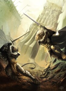 Rating: Safe Score: 0 Tags: alectorfencer anthro armor banner battle bridge building castle detailed detailed_background duo e621 fantasy felid hi_res lion male mammal melee_weapon pantherine realistic ruins sword tail tower weapon User: bunchy7s Rating: Safe Score: 0 Tags: alectorfencer anthro armor banner battle bridge building castle detailed detailed_background duo e621 fantasy felid hi_res lion male mammal melee_weapon pantherine realistic ruins sword tail tower weapon User: bunchy7s