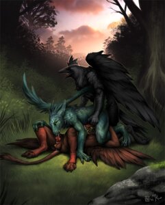Rating: Explicit Score: 0 Tags: 2011 69 anal anal_sex animal_genitalia animal_penis anthro avian balls cum cum_in_mouth fellatio forest from_behind furry gay green gryphon knot male mythological_avian mythological_creature mythology nimrais on_back oral oral_sex outside penetration penis rule34 sex threesome tree wings User: bunchy7s