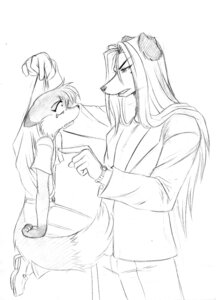 Rating: Safe Score: 0 Tags: anthro canid canine canis chochi dangling domestic_dog duo e621 fox graphite_(artwork) greyscale lovely_pets male mammal mike_blade monochrome sketch tail traditional_media_(artwork) User: bunchy7s
