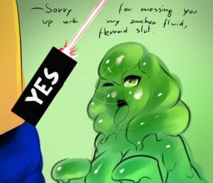 Rating: Questionable Score: 0 Tags: alien censor_bar censored chex chex_quest dialogue digital_media_(artwork) duo e621 english_text female flemoid general_mills goo_creature laser not_furry plantpenetrator slime text User: bunchy7s
