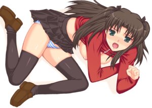 Rating: Explicit Score: 0 Tags: 1girls black_hair black_legwear black_loafers black_socks blue_panties blush breasts fate/stay_night fate_(series) female green_eyes hair_ribbon loafers long_sleeves lying medium_breasts medium_hair miniskirt nipples no_bra on_side panties pantyshot pantyshot_(lying) rule34 school_uniform schoolgirl shichimenchou shirt shirt_lift shoes skirt socks solo striped striped_panties thigh_socks thighhighs tohsaka_rin turtleneck twintails underwear User: bunchy7s