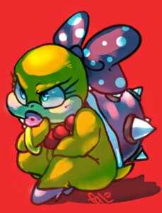Rating: Safe Score: 0 Tags: accessory anthro biped blue_eyes bow_(feature) bow_accessory bow_ribbon bracelet centered_hair_bow clothing e621 female footwear hair_accessory hair_bow hair_ribbon high_heels jewelry koopa koopaling lips low_res mario_bros nintendo ribbons scalie shaded shoes simple_background solo spikes unknown_artist wendy_o._koopa User: bunchy7s