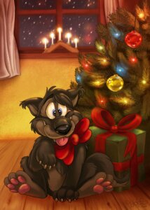 Rating: Safe Score: 0 Tags: ambiguous_gender canid canine canis christmas claws detailed_background e621 feet feral hindpaw holidays inside mammal night paws ribbons solo tabbiefox tail tongue toony wolf User: bunchy7s