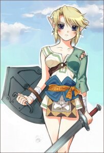 Rating: Safe Score: 0 Tags: bandage blonde_hair blue_eyes breasts clothed clothing crossgender e621 ear_piercing ear_ring elf female hair holding_melee_weapon holding_object holding_sword holding_weapon humanoid humanoid_pointy_ears hylian hylian_shield jewelry left-handed link low_res melee_weapon mtf_crossgender nintendo not_furry piercing pointy_ears ring_piercing shield short_hair small_breasts solo sword the_legend_of_zelda twilight_princess unknown_artist weapon User: bunchy7s