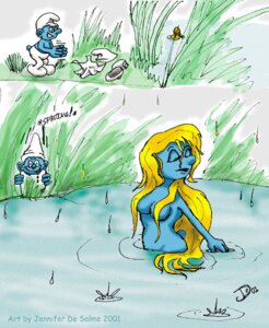 Rating: Explicit Score: 0 Tags: blue_skin comic female hanna-barbera jennifer_de_salme outdoors rule34 smurfette tagme the_smurfs User: bunchy7s