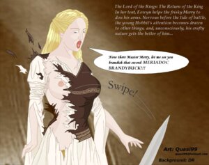 Rating: Explicit Score: 0 Tags: 1girls 2d breasts clothing dialogue dress english_text eowyn female female_only human human_female lord_of_the_rings nipples off_screen_character quasi99 rule34 solo solo_female speech_bubble sword tagme text torn_clothes torn_clothing torn_dress User: bunchy7s