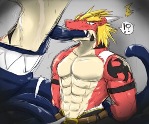 Rating: Explicit Score: 0 Tags: 2013 abs anthro athletic bdsm belt biceps blonde_hair blush bodily_fluids bondage bottomwear bound clothed clothing delga dragon duo e621 exclamation_point forced green_eyes grin hair hands_behind_back horn humiliation interrobang kuromaru male monster_(game) mugen multicolored_body multicolored_scales muscular mythological_creature mythological_scalie mythology open_mouth oral pants pecs question_mark red_body red_scales ryuukikeito scales scalie simple_background smile sweat tattoo teeth tentacles topless torn_clothing two_tone_body two_tone_scales white_body white_scales User: bunchy7s