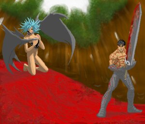 Rating: Explicit Score: 0 Tags: 1boy 1girls berserk blood breasts demon demon_girl female forest green_hair guts_(berserk) humanoid large_breasts long_hair male rule34 slan sword villainess wings User: bunchy7s