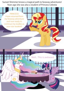 Rating: Safe Score: 0 Tags: 2013 absurd_res comic crown cutie_mark e621 english_text equestria_girls equid equine feathered_wings feathers female feral friendship_is_magic fur hair hasbro headgear hi_res horn mammal multicolored_hair my_little_pony mythological_creature mythological_equine mythology princess princess_celestia_(mlp) purple_body purple_eyes purple_fur purple_hair quadruped royalty sitting sunset_shimmer_(eg) t-3000 tail text twilight_sparkle_(mlp) two_tone_hair unicorn white_body white_fur winged_unicorn wings yellow_body yellow_fur User: bunchy7s
