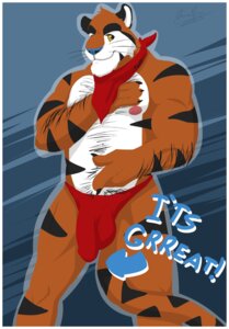 Rating: Explicit Score: 0 Tags: 2014 amwulf anthro balls biceps big_muscles biped border bulge clothing countershading detailed_bulge e621 felid frosted_flakes genital_outline genitals hairy hi_res humanoid_genitalia humanoid_penis kellogg's male mammal mascot muscular muscular_anthro muscular_male nipples pantherine pecs penis penis_outline pose solo text tiger tony_the_tiger underwear white_border User: bunchy7s