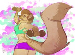 Rating: Safe Score: 0 Tags: 2013 abstract_background anthro bottomwear bovid_horn bra brown_body brown_fur brown_hair brown_nose canid canid_demon canine caprine_horn clothing colored_sketch curled_horn demon digital_drawing_(artwork) digital_media_(artwork) e621 ear_piercing exercise female flat_colors fur green_bra green_clothing green_sports_bra green_underwear hair hellhound horn hotpants laphund_(artist) long_tail looking_at_viewer looking_back looking_back_at_viewer mammal midriff mythological_canine mythological_creature mythology piercing portrait purple_bottomwear purple_clothing purple_shorts ram_horn shorts sketch solo sports_bra tail tan_body tan_fur three-quarter_portrait underwear weightlifting workout User: bunchy7s