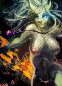 Rating: Questionable Score: 0 Tags: black_nose blue_eyes breasts e621 felid female glowing glowing_eyes magicscir mammal nipples nude solo User: bunchy7s